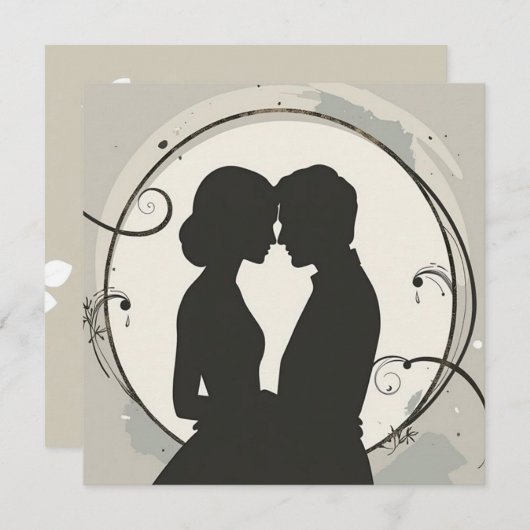 Modern Minimalist Union 招待状 (正面/裏面)