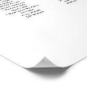 Modern minimalist up to 15 tables seating plan ポスター (角)