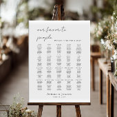 Modern minimalist up to 20 tables seating plan ポスター