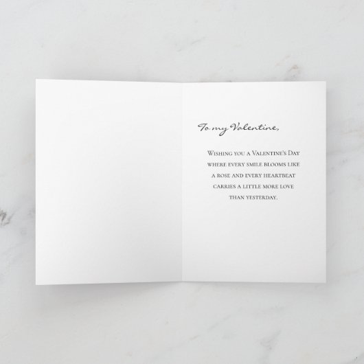 Modern Minimalist Valentine’s Day Photo  カード (内部)