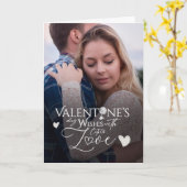 Modern Minimalist Valentine’s Day Photo  カード (黄色い花)