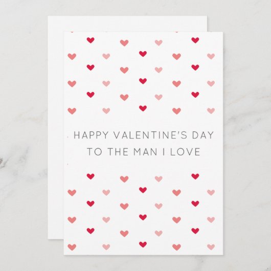 Modern Minimalist Valentine's Day Card (正面/裏面)