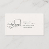 Modern Minimalist Virtual Assistant Professional  名刺 (裏面)