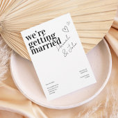 Modern Minimalist “We’re Getting Married” 招待状