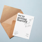 Modern Minimalist “We’re Getting Married” 招待状