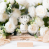 Modern Minimalist Wedding アクリル招待状