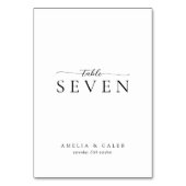 Modern Minimalist Wedding  テーブルナンバー (正面)