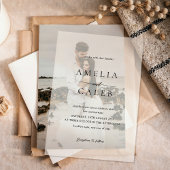 Modern Minimalist Wedding ベラム紙招待状