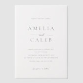 Modern Minimalist Wedding ベラム紙招待状 (正面)