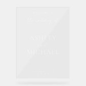 Modern Minimalist Wedding Acrylic Welcome Sign アクリルサイン (正面)