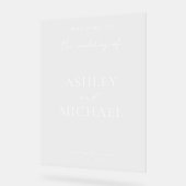 Modern Minimalist Wedding Acrylic Welcome Sign アクリルサイン (傾斜)