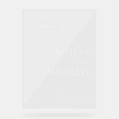 Modern Minimalist Wedding Acrylic Welcome Sign アクリルサイン (正面)