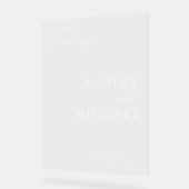 Modern Minimalist Wedding Acrylic Welcome Sign アクリルサイン (傾斜)