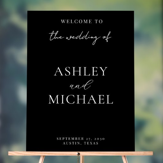 Modern Minimalist Wedding Acrylic Welcome Sign アクリルサイン (ニュートラル)