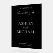 Modern Minimalist Wedding Acrylic Welcome Sign アクリルサイン (傾斜)