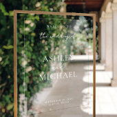 Modern Minimalist Wedding Acrylic Welcome Sign アクリルサイン