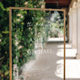 Modern Minimalist Wedding Acrylic Welcome Sign アクリルサイン