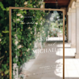 Modern Minimalist Wedding Acrylic Welcome Sign アクリルサイン