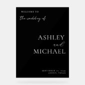 Modern Minimalist Wedding Acrylic Welcome Sign アクリルサイン (正面)