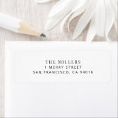 Modern Minimalist Wedding Address Label ラベル (インサイチュ)