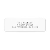 Modern Minimalist Wedding Address Label ラベル (正面)