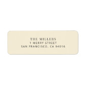 Modern Minimalist Wedding Address Label ラベル (正面)