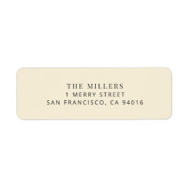 Modern Minimalist Wedding Address Label ラベル
