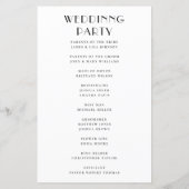 Modern Minimalist Wedding | Black & White Program (裏面)