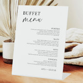 Modern Minimalist Wedding Buffet Menu 台座サイン