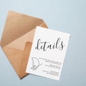 Modern Minimalist Wedding Details Card 招待状