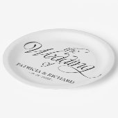 Modern Minimalist Wedding Elegant  ペーパープレート (アングル)