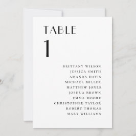 Modern Minimalist Wedding | Elegant Seating Chart 招待状