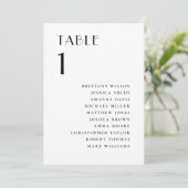Modern Minimalist Wedding | Elegant Seating Chart 招待状 (スタンド正面)