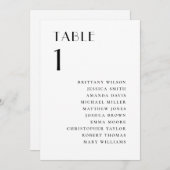 Modern Minimalist Wedding | Elegant Seating Chart 招待状 (正面/裏面)