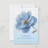 Modern Minimalist Wedding Flat Thank You Card サンキューカード (正面)