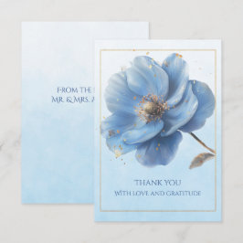 Modern Minimalist Wedding Flat Thank You Card サンキューカード