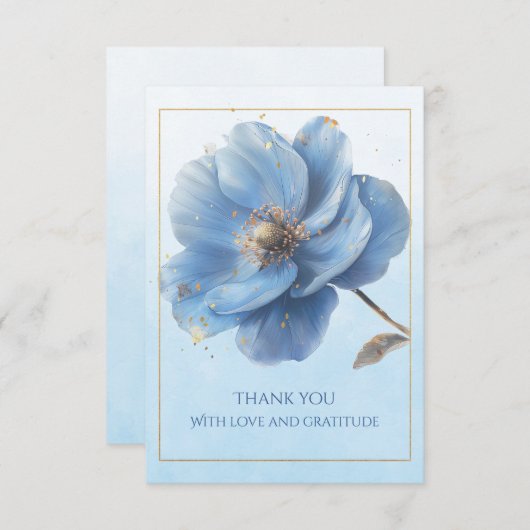 Modern Minimalist Wedding Flat Thank You Card サンキューカード (正面/裏面)