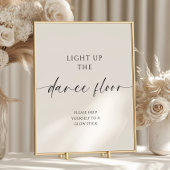 Modern Minimalist Wedding Glow Stick ポスター