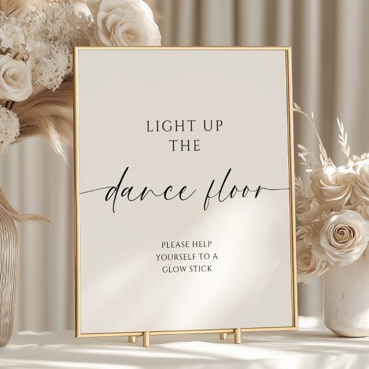 Modern Minimalist Wedding Glow Stick ポスター