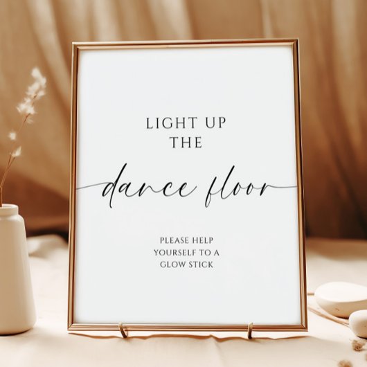 Modern Minimalist Wedding Glow Stick ポスター