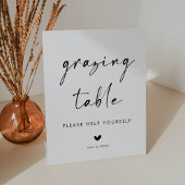 Modern Minimalist Wedding Grazing Table 台座サイン