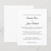 modern minimalist wedding invitation (正面/裏面)