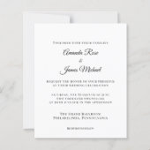 modern minimalist wedding invitation (正面)