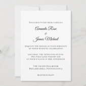 modern minimalist wedding invitation (正面)