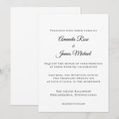 modern minimalist wedding invitation (正面/裏面)