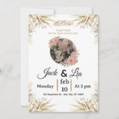 Modern Minimalist Wedding Invitation Card – Elegan 招待状 (正面)