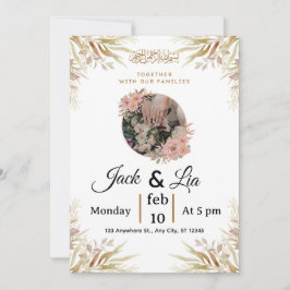 Modern Minimalist Wedding Invitation Card – Elegan 招待状