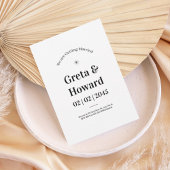 Modern Minimalist Wedding Invitation with star 招待状