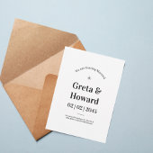 Modern Minimalist Wedding Invitation with star 招待状