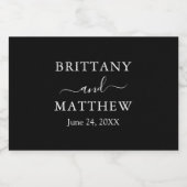 Modern Minimalist Wedding Mini スパークリングワインラベル (シングルラベル)